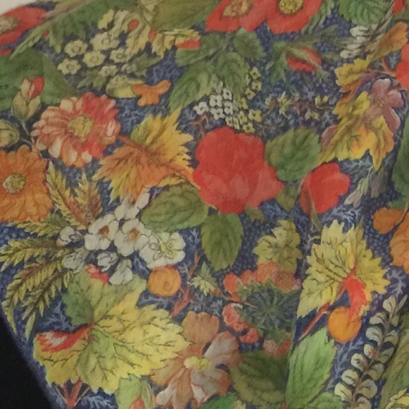 70’s Fall Floral Scarf Handmade - Picture 2 of 6